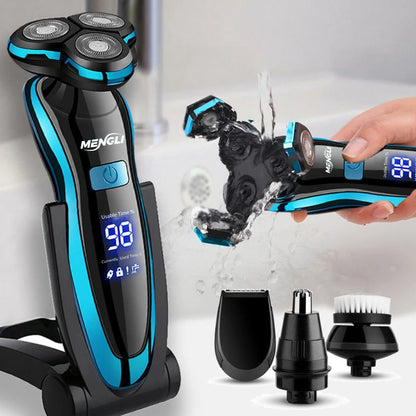 ZOZEN Electric Razor Electric Shaver Body Hair Cutting Shaving Machine for Men Women Clipper Rotary Beard Trimmer Waterproof