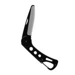 Stainless Steel Folding Moustache Comb