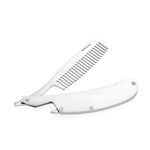 Stainless Steel Folding Moustache Comb