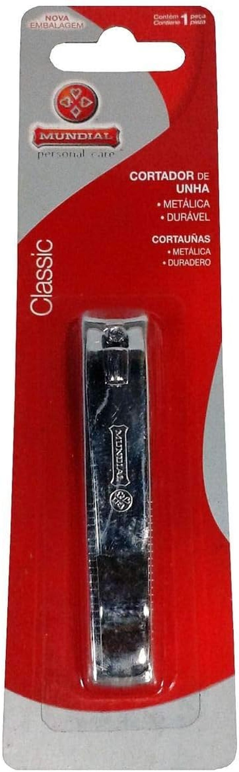 Coupe-Ongles Classique En Acier Au Carbone Plaqué Nickel, World S/A, Argent (121BL)